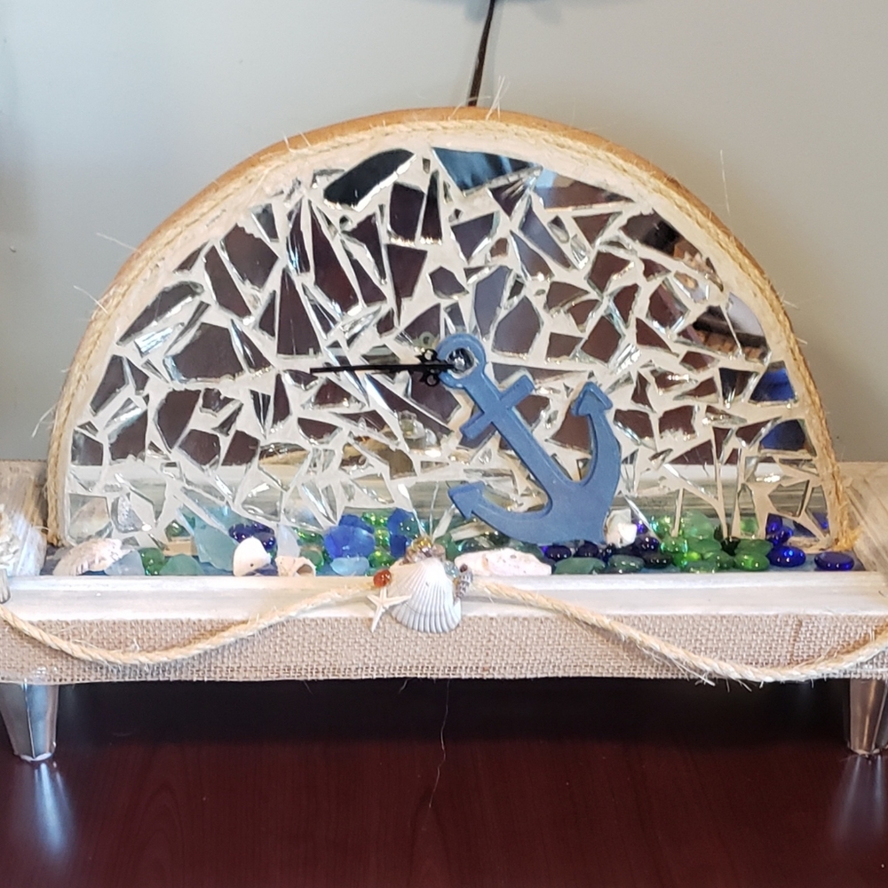Nautical Mirrored Mantle Clock